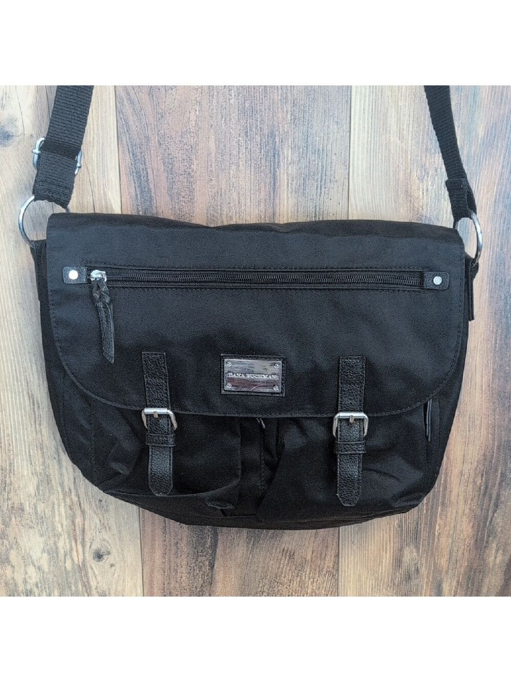 Dana Buchman Black Nylon Shoulder Bag Purse C194